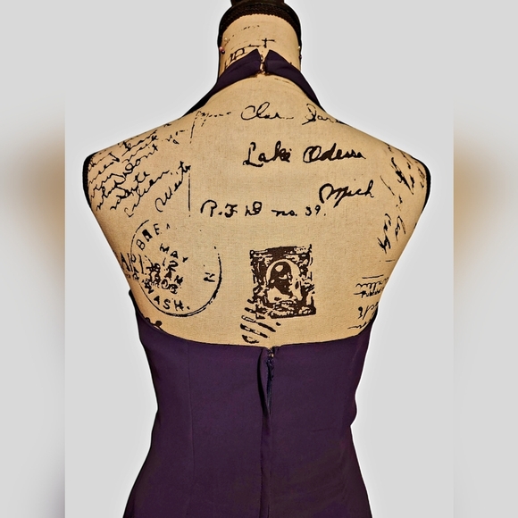 Pretty Maids Purple Halter Gown - Picture 6 of 8